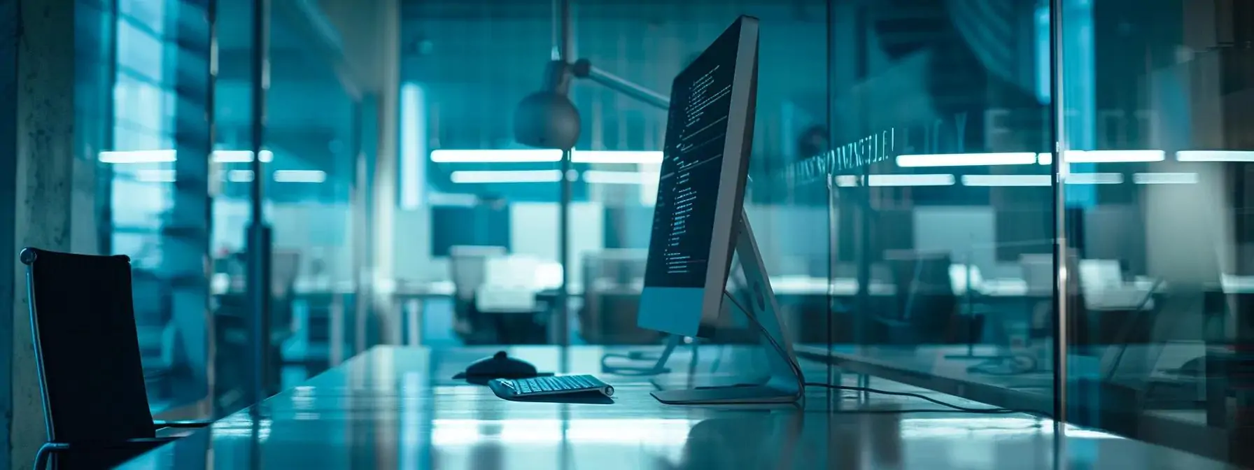 a modern office setting showcases a sleek computer screen displaying an innovative, user-centric web design interface, emphasizing intuitive navigation elements and responsive layouts, all under bright, focused lighting to highlight the clarity and functionality of the design.